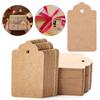 100Pcs Multi-purpose with Strings Kraft Paper Hanging Tags Blank DIY Packaging Label Cardboard Garment Labels Wedding