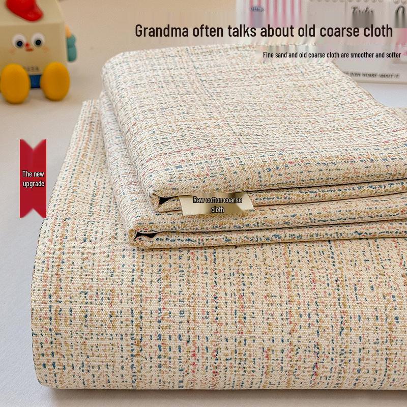 Floral Printed Cotton Coarse Cloth Bed Sheet and Duvet Cover Set for Dorm or Bedroom