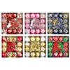 16/45PCS Fashion Plastic Christmas Ball Set Electroplated 3-6cm Xmas Ornament Ball Hanging Reindeer Christmas Tree Balls Home