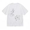 Women's Fashion Classic T-Shirt Minimalist Kitten and Blossom Accent Tee