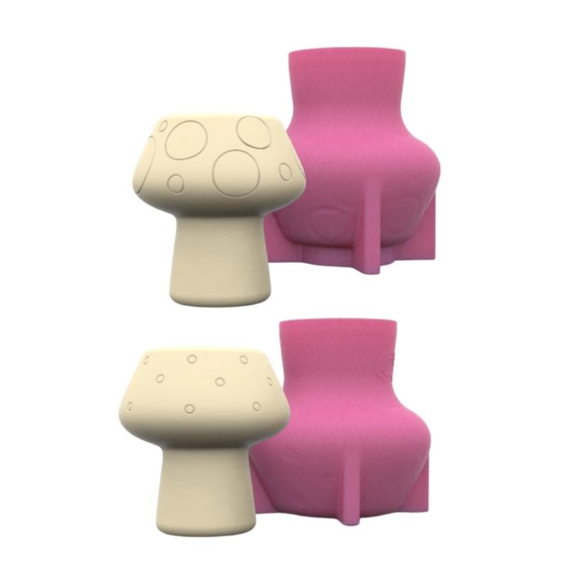 Praktische Pilz-Blumentöpfe Robuste Silikonform Zement Gips Bastelbedarf für Garten- und Innendekoration