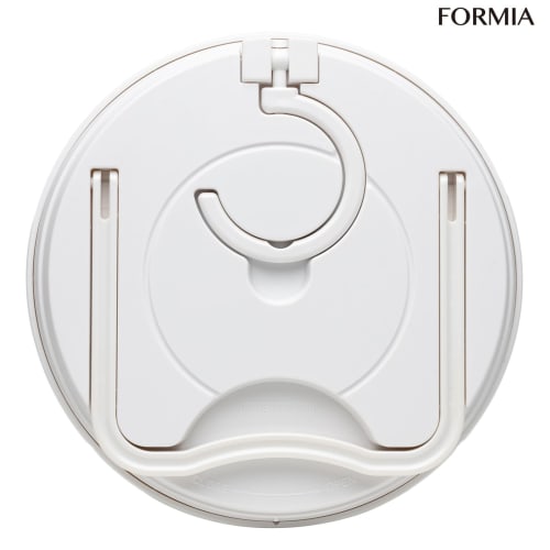 Formia Bath Clock, Waterproof, Large Display, Suitable for Bathrooms and Kitchens, Wall Clock, Tabletop Clock, Analog, Towel Hanger, White, HWP-001S-W