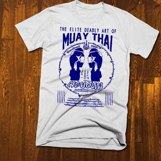 Muay Thai Kickboxer T-Shirt Tiger Style UFC MMA Thailand Yak Sant Thai Boxer V 2XL
