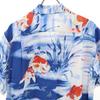SUN SURF made in Japan goldfish pattern Short sleeve Wall crepe Aloha shirt Men's Used