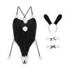 Gorgeous Lingerie: Seductive Open-Crotch Bunny Girl Bodysuit Christmas Costume Set