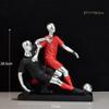30cm Gold/Silver Football Player Action Figures Resin Statue Crafts Model Home Room Table Decoration Ornaments Collection Gift