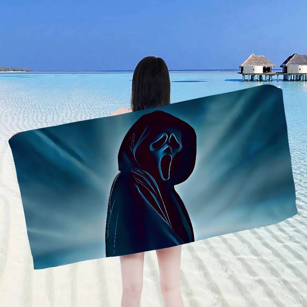 Cool H-Scream-W Microfiber Printed Beach Towel Mountain Climbing Yoga Beach Swimming Running Absorbent Soft Towel