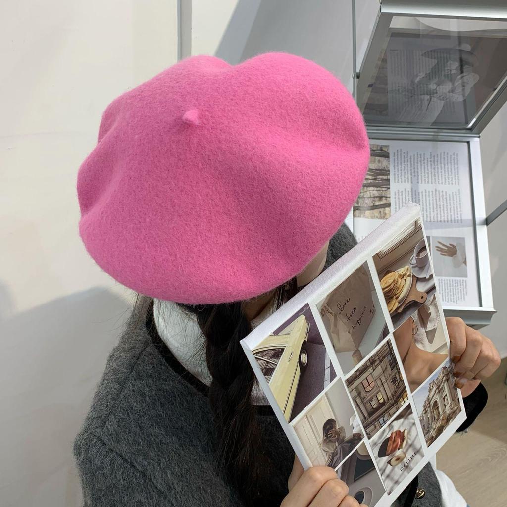 High-Quality Wool Felt Women's Beret – Versatile for Outings & Photos, In Stock