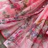 Vintage Women Single Breasted Gorgeous Flower Print Shirt Dress New Autumn Notched Collar Linen Boho Holiday A Linen Mini Dress