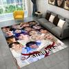 Fashion Kpop Stray Kids Non-Slip Area Rug for Living Room,Bedroom,Playroom,Soft Carpet Floor Mat Home Decor Rug Kids Room Gift