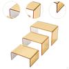 3Pcs Acrylic Display Riser, Jewelry Riser Shelf Elegant Stand Showcase Fixtures for Candy