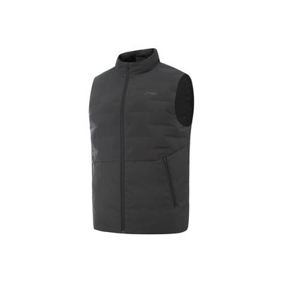LiNing Fitness Series Slim Fit Stand Collar Logo Winter Down Vest Men Vests AMRV089-2