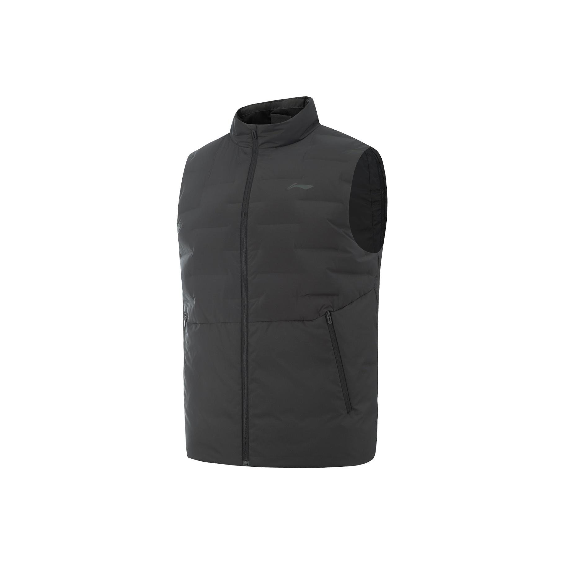 

LiNing Серия Фитнес Приталенный Жилет Пуховый Зимний с Логотипом и Воротником-стойкой Мужские Жилеты AMRV089-2 S