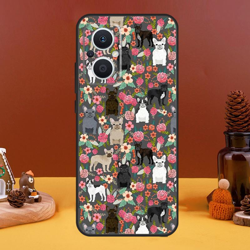 Cute French Bulldog Case For OPPO Reno 8T 4Z 5Z 10 Pro 11 F 4 5 6 7 8 Lite OPPO Find X5 X6 Pro X2 X3 Lite Cover