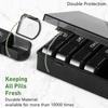 Updated Weekly Pill Organizer Case 7 Days Travel Pill Box Container 3 Times A Day Large Capacity for Vitamins Medicine Fish Oils
