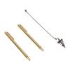 2PCS Retractable Dowsing Rods Copper Handle Telescopic Pole with 1 Pendulum Pendant and 1 Chain