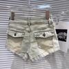 American Retro Hot Girl Slim A-Line Denim Shorts - Summer 2025 Women's Wide Leg Super Shorts