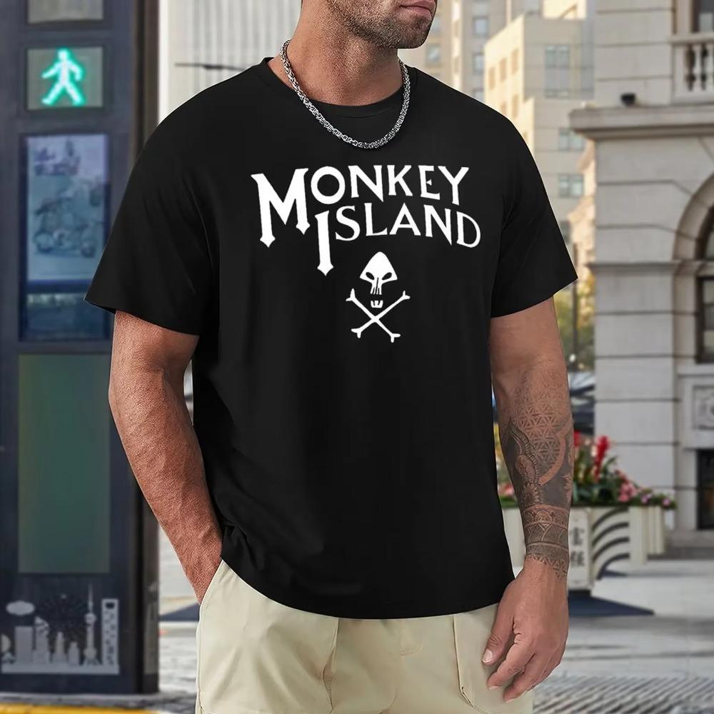 Monkey Island Classic Round Neck T-shirt Motion Tees Unique Funny Joke Fitness USA Size