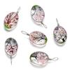 5pcs/lot 13*27mm Hot Sale Crystal Glass Real Dried Flower Oval Pendant for DIY Handmade Jewelry Bracelet Necklace Accessories