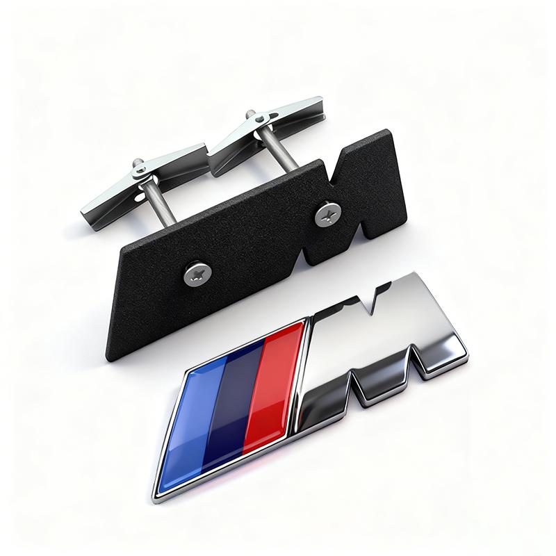 Car Front Grille M Badge Emblem Decoration Accessories Sticker For BMW M E46 E90 E60 F30 F10 E39 E36 F20 G30 G20 E87 E92 E91 E30 pdzr82
