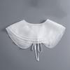 Perfect Match White Lapel Fake Collar Shawl Women White Removable Blouse Tops False Collar Scarf Shirt Detachable Collar Clothing Accessories