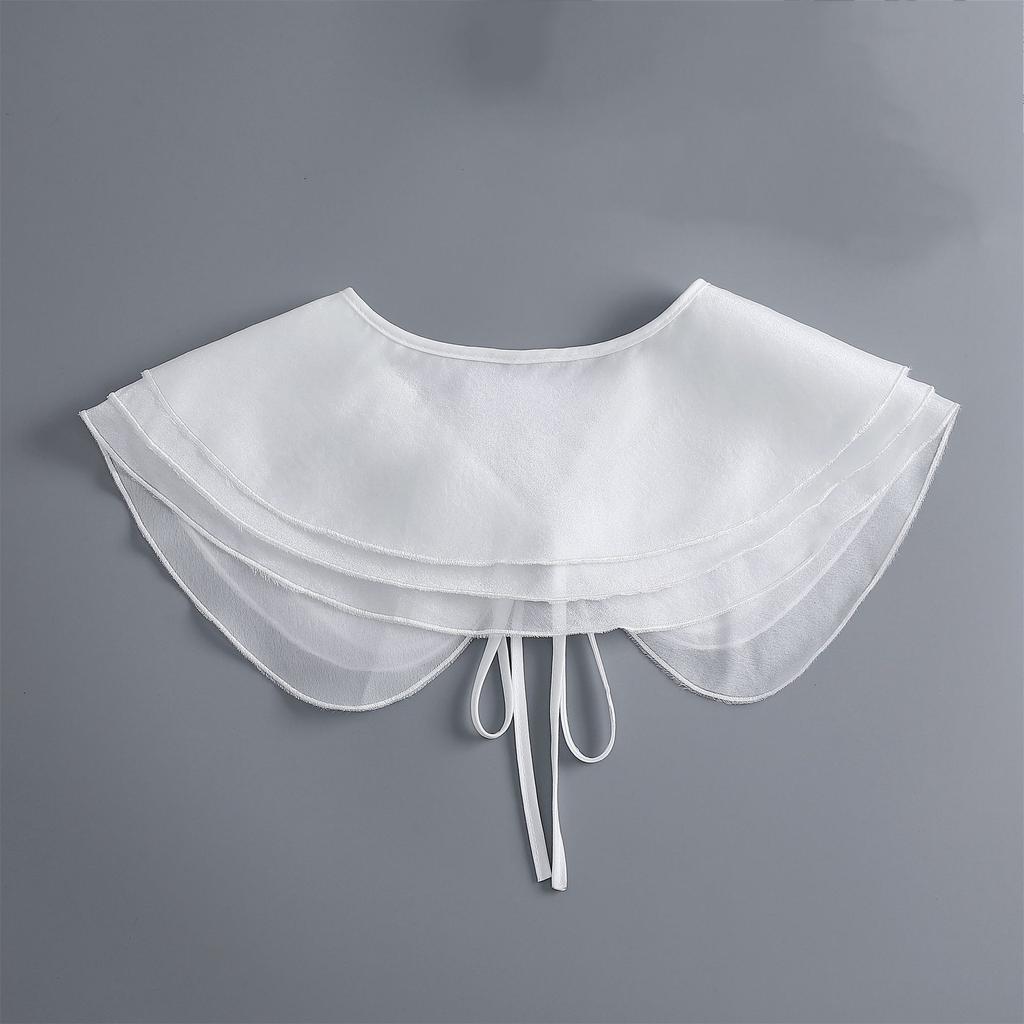 White Lapel Fake Collar Shawl Women White Removable Blouse Tops False Collar Scarf Shirt Detachable Collar Clothing Accessories
