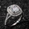 Neu Wunderschöne Volle Zirkon Hochzeit Ringe Frauen Schillernden Kristall Zirkonia Vorschlag Engagement Party Ring Luxus Schmuck