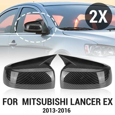 Para osłon lusterka bocznego drzwi wstecznych naklejka na osłonę dla Mitsubishi Lancer EX 2013-2016 modele bez kierunkowskazów widok z tyłu M