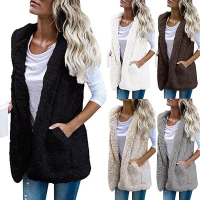 Cozyoutfit Bilibili Nuovo Gilet da donna Inverno Caldo Felpa con cappuccio Outwear Cappotto casual Giacca Sherpa