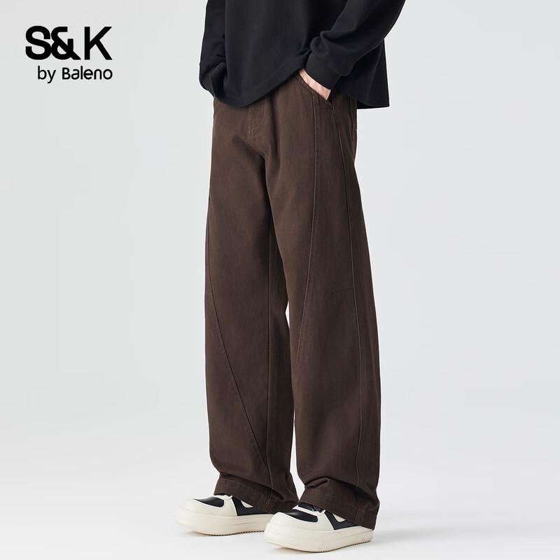 Baleno Men's S&K Series 2026 Summer Loose Straight-Fit Pure Cotton Casual Pants