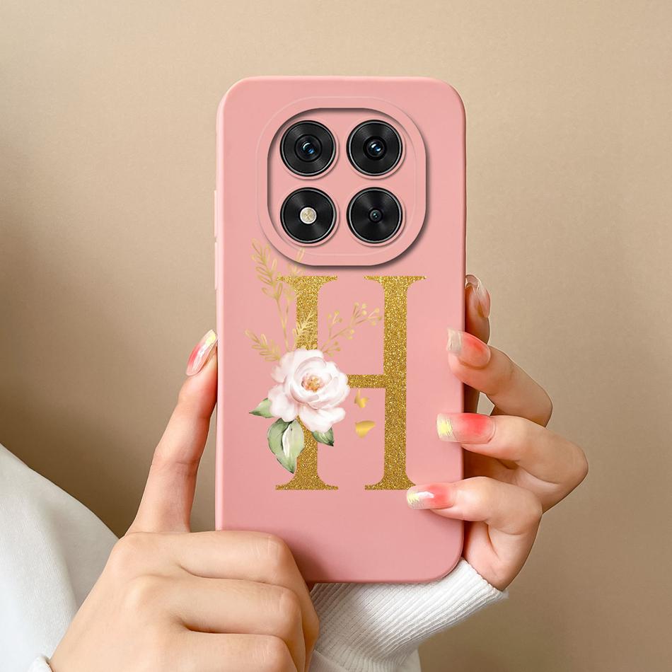 Case For Redmi Note 14 Pro Plus Simple Letter Soft Liquid Silicone Shockproof Phone Cover For Redmi Note14 14Pro 4G 5G Fundas