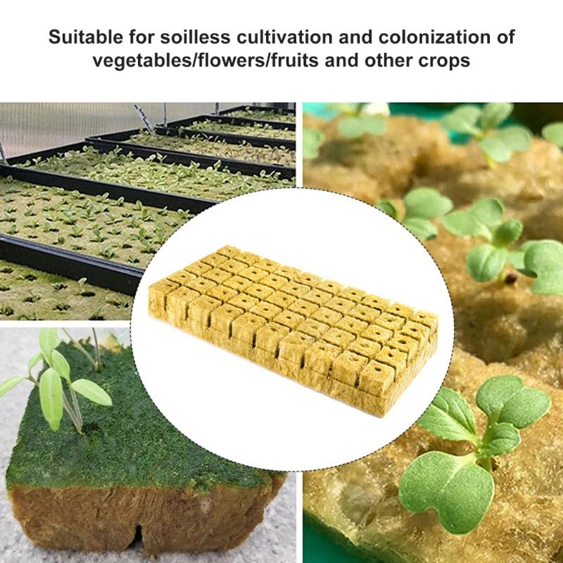 Rock Wool Cubes for Hydroponics Rock Wool Planting Cubes Plant Germination Grow Cubes Starter Hydroponic Grow