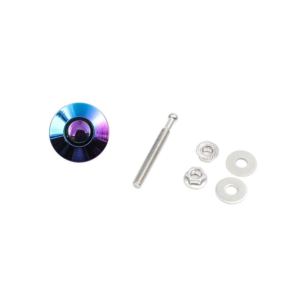4Pcs 32mm Car Push Button Quick Release Bonnet Hood Pin Lock Clip Kit Burnt Blue