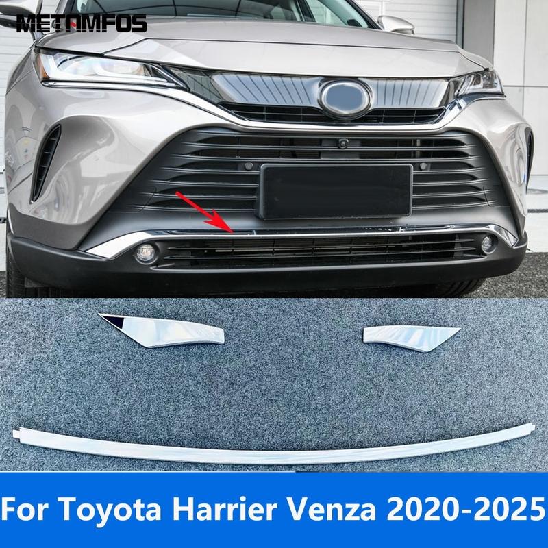 For Toyota Harrier Venza - 2024 2025 Chrome Front Lower Bumper Grille Racing Grill Molding Trim Accessories Car Styling