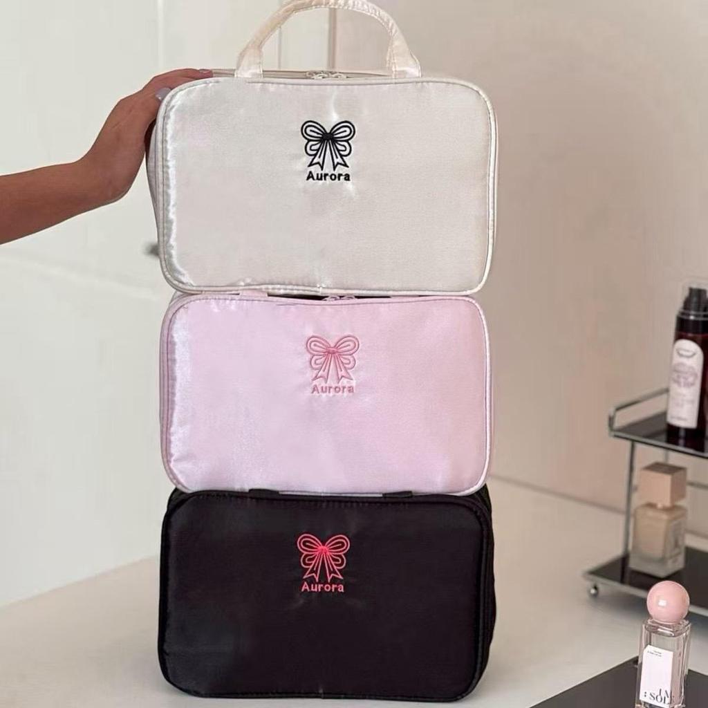 2025 Women's Portable Toiletry Bag - Large Capacity, Suitcase-Attachable, Partitioned for Travel