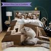 Vintage Guinea Pig Pattern Bedding uilt Set uilt Cover Pillowcase Home Decoration Birthday Gift (1 * duvet cover + 2 * pillowcase without core)