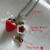 Sweet Strawberry Beaded Pendant Charm for Mobiles and Key Holders Phone Lanyards