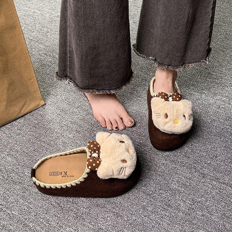 Summer three-dimensional versatile bag head cat cute cartoon casual slippers women's wind wear casual bag head drag