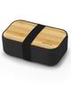 Premium Bento Box for Men 1000ml Lunch Box Large Capacity Salad Black Bamboo Valve Sealing Adjustable Dividers Dishwasher Microwave Safe 1 Tier 5