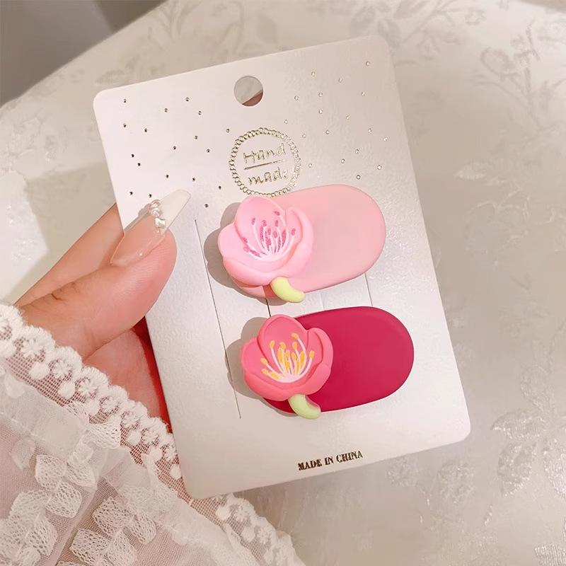 

Новая розовая заколка для волос в виде цветка для малышей - BB-заколка для челки/лба для детей