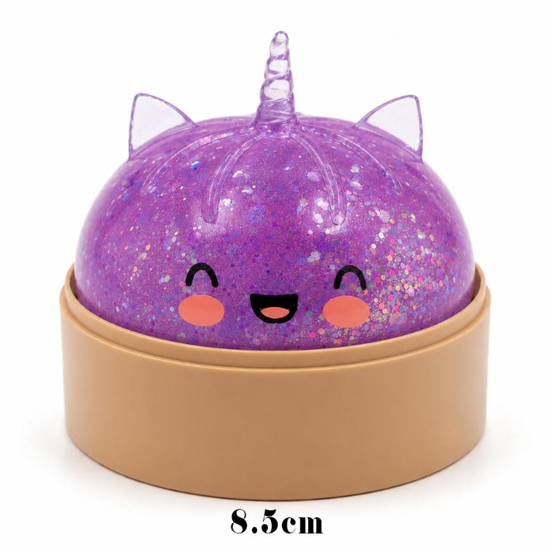 Simulation Steamed Stuffed Bun Toy Glitter Slow Rising Soft Stress Relief Fidget Toy for Classroom Student Rewards