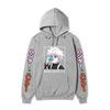 Hunter X Hunter Killua Anime Hoodie Vertical Japanese Letter Print Casual Long Sleeve Pullover Sweatshirt