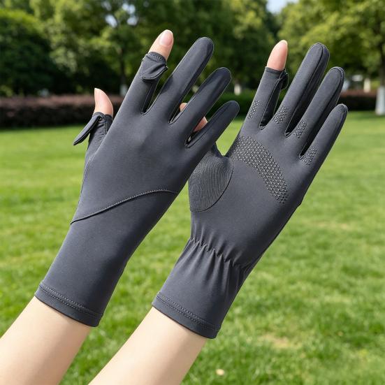 UV-Schutz Kühlhandschuhe, Vollfinger Sonnenschutzhandschuhe, Anti-Rutsch-Handfläche, Ultraleichte Sommer-Fahrhandschuhe zum Radfahren, Wandern, Angeln