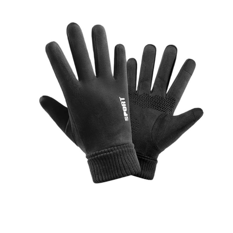 

Thickened Full Finger Gloves Touchscreen Men Cycling Gloves Fishing Mittens Winter Autumn чёрный