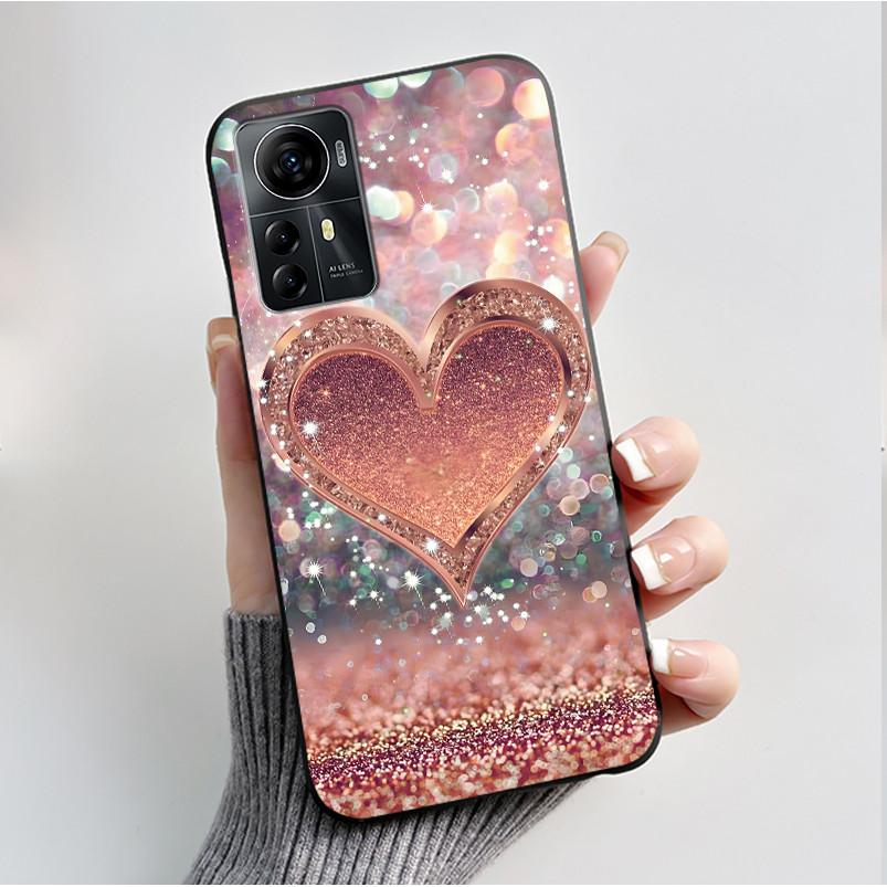 Für ZTE Blade A72S A7050 Hülle Für ZTE Blade V41 Smart Cover Luxus Mode Schmetterling Blume Silikon Weich Schwarz TPU Stoßfänger Schale