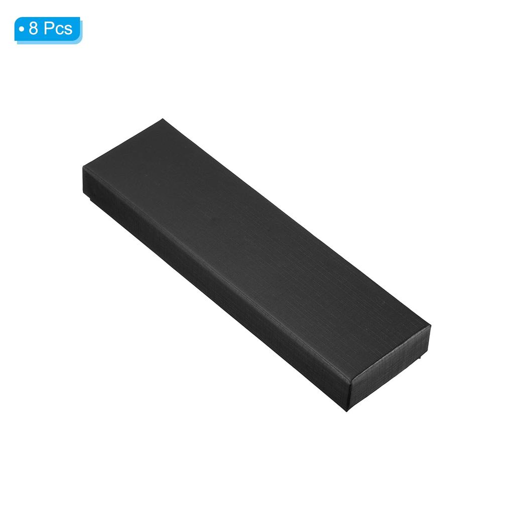 PATIKIL 8pcs Pen Gift Box Empty Pencil Case Cardboard Pen Presentation Display Box for Pencils Ballpoint Pens Jewelry Business Office Supplies Black