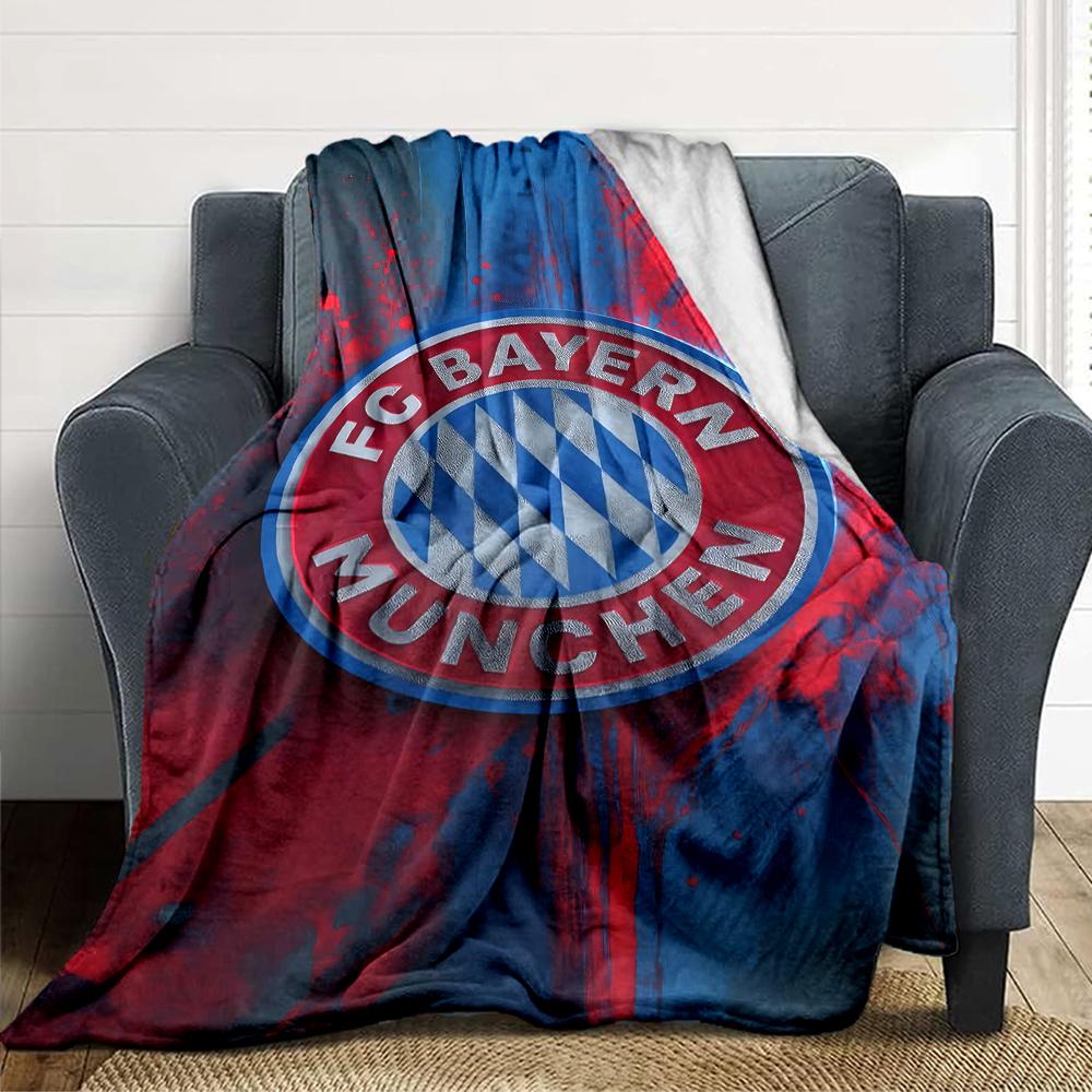 FC Bayern München Wappen Kunst Decken Flanell Bedruckt Atmungsaktiv Warm Überwurf für Zuhause Büro Bettwäsche 0708a125