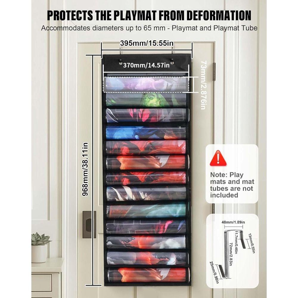 Plastic Slots Playmat Tube Transparent Playmat Storage Bag Game Mat Storage Wall Organizer
