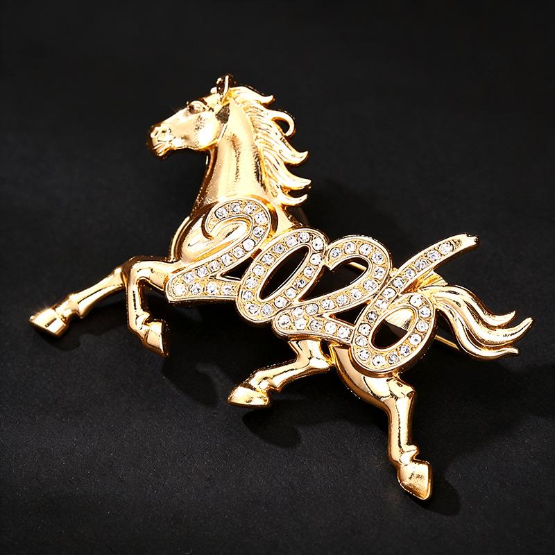 Mythical Pegasus Light Luxury High-end Enamel Animal Pegasus Men s Brooch 3*6CM