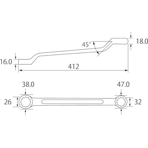 Lobtex Double-Ended Box Wrench OW2632